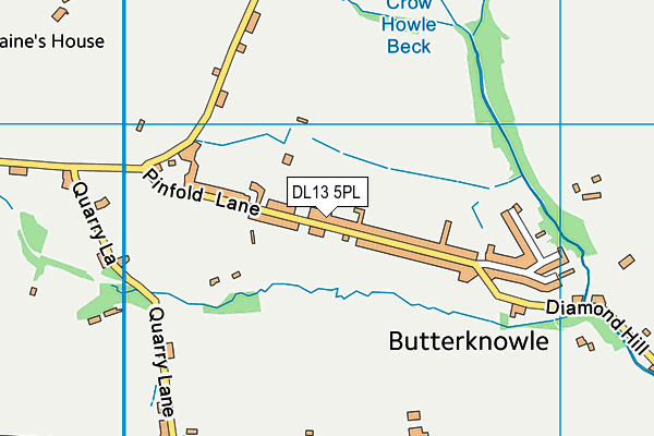 DL13 5PL map - OS VectorMap District (Ordnance Survey)
