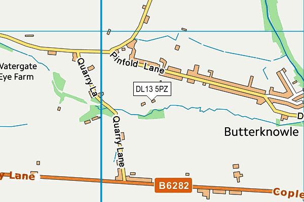 DL13 5PZ map - OS VectorMap District (Ordnance Survey)