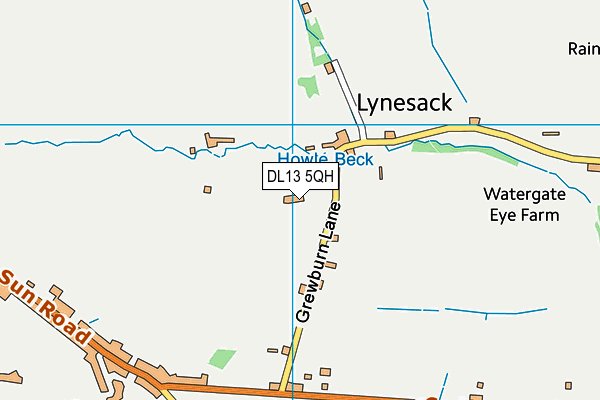 DL13 5QH map - OS VectorMap District (Ordnance Survey)