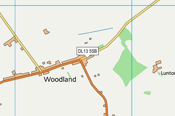DL13 5SB map - OS VectorMap District (Ordnance Survey)