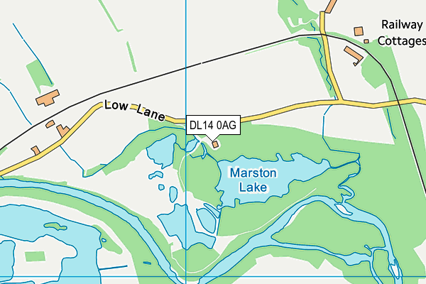 DL14 0AG map - OS VectorMap District (Ordnance Survey)