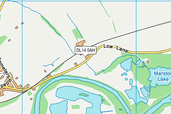 DL14 0AH map - OS VectorMap District (Ordnance Survey)