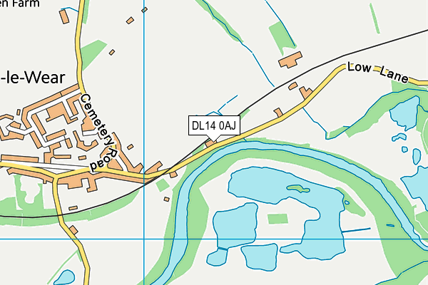 DL14 0AJ map - OS VectorMap District (Ordnance Survey)