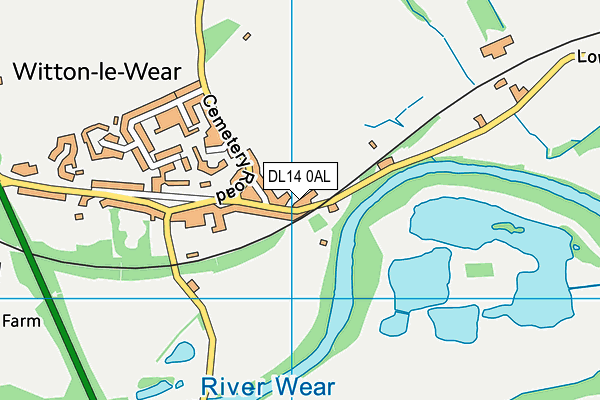 DL14 0AL map - OS VectorMap District (Ordnance Survey)