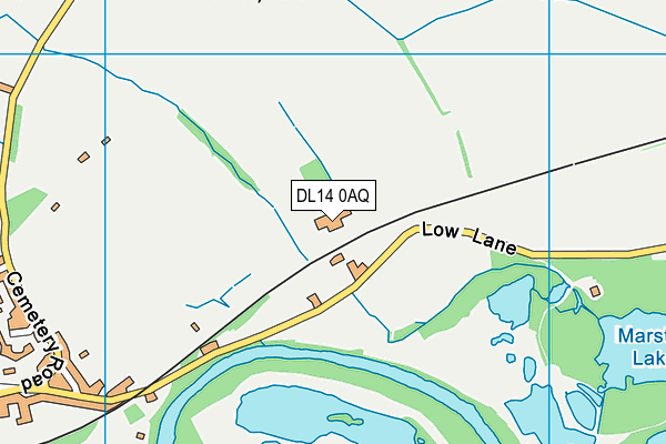 DL14 0AQ map - OS VectorMap District (Ordnance Survey)