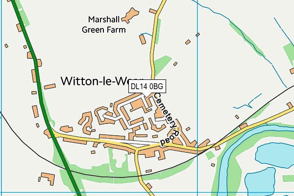 Witton-le-Wear Primary School map (DL14 0BG) - OS VectorMap District (Ordnance Survey)
