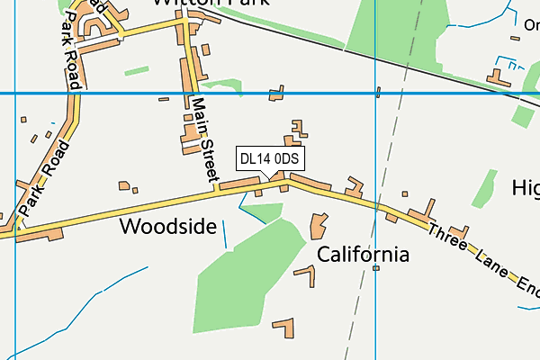DL14 0DS map - OS VectorMap District (Ordnance Survey)