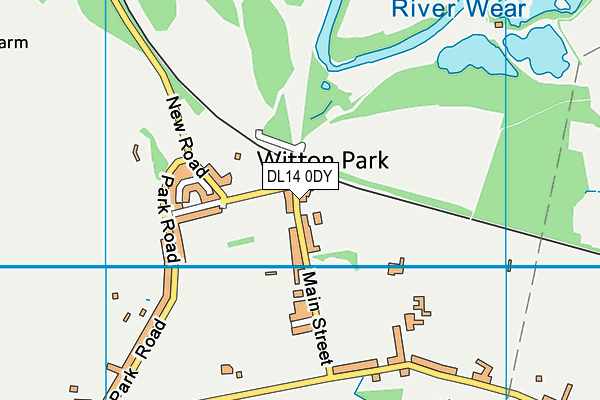 DL14 0DY map - OS VectorMap District (Ordnance Survey)