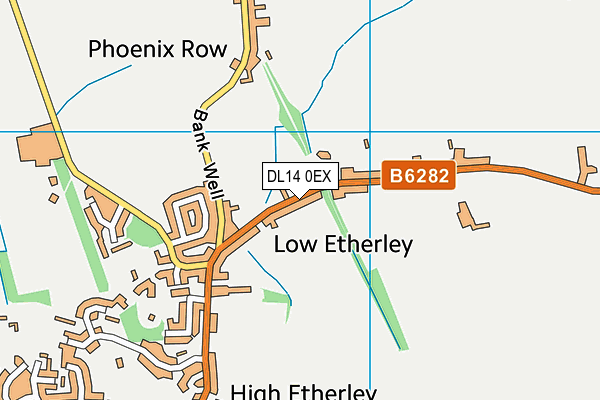 DL14 0EX map - OS VectorMap District (Ordnance Survey)