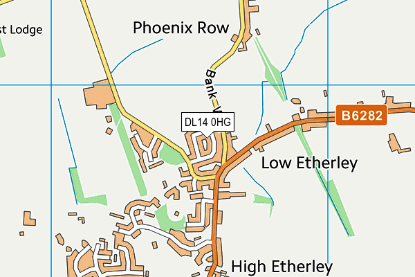 DL14 0HG map - OS VectorMap District (Ordnance Survey)
