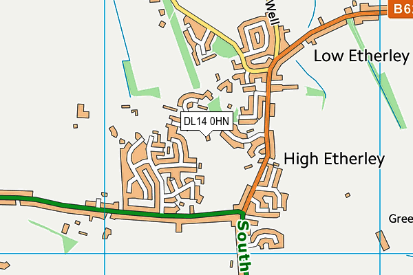 DL14 0HN map - OS VectorMap District (Ordnance Survey)
