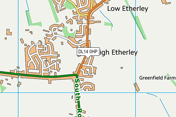 DL14 0HP map - OS VectorMap District (Ordnance Survey)
