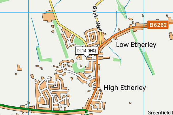 DL14 0HQ map - OS VectorMap District (Ordnance Survey)