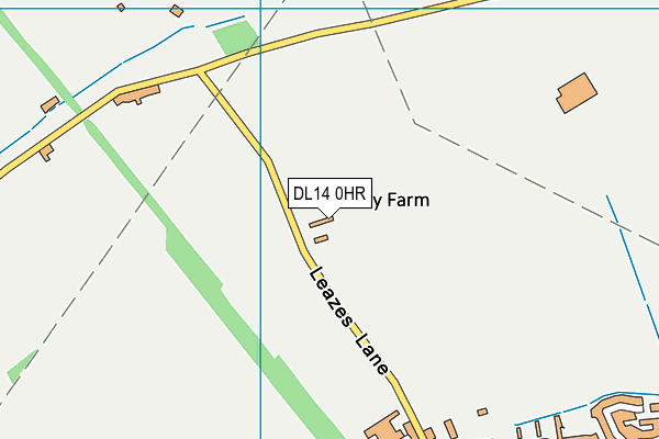 DL14 0HR map - OS VectorMap District (Ordnance Survey)