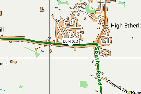 DL14 0LD map - OS VectorMap District (Ordnance Survey)