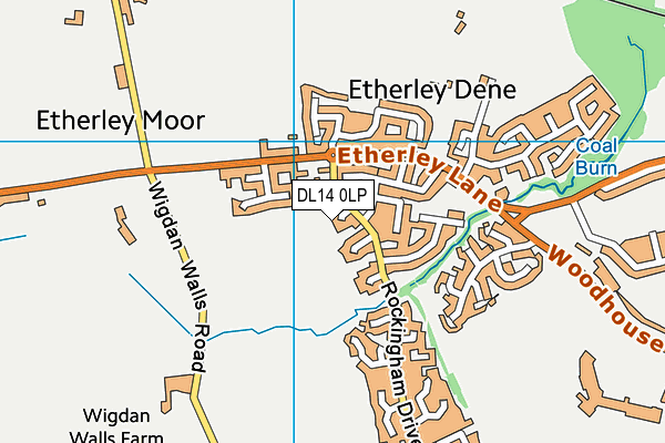 DL14 0LP map - OS VectorMap District (Ordnance Survey)