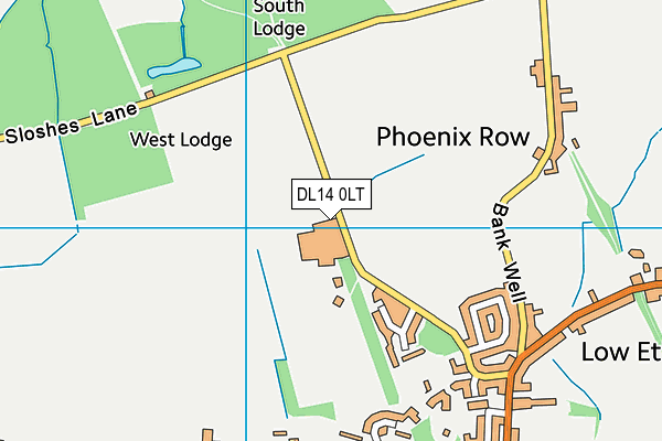 DL14 0LT map - OS VectorMap District (Ordnance Survey)