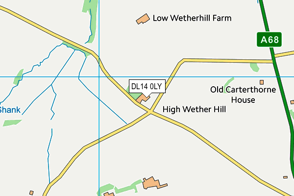 DL14 0LY map - OS VectorMap District (Ordnance Survey)