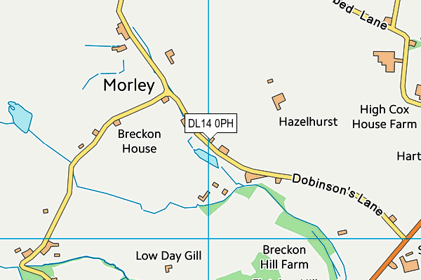 DL14 0PH map - OS VectorMap District (Ordnance Survey)
