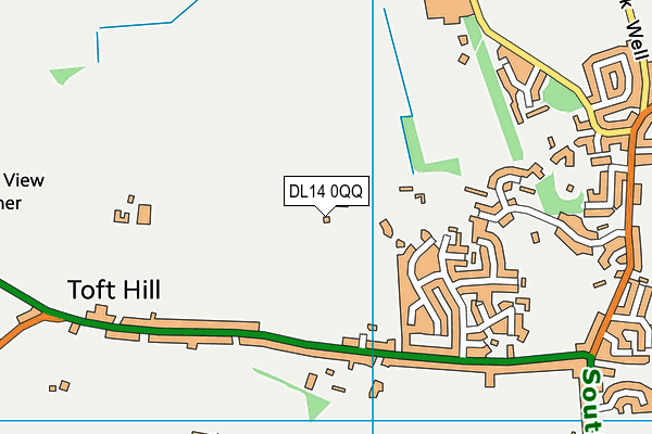 DL14 0QQ map - OS VectorMap District (Ordnance Survey)