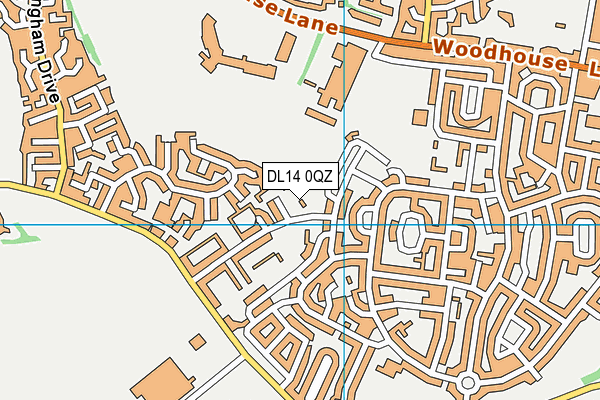 DL14 0QZ map - OS VectorMap District (Ordnance Survey)