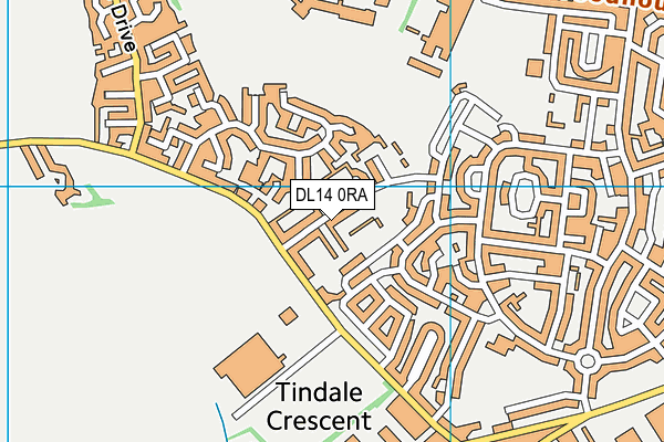 DL14 0RA map - OS VectorMap District (Ordnance Survey)