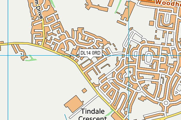DL14 0RD map - OS VectorMap District (Ordnance Survey)