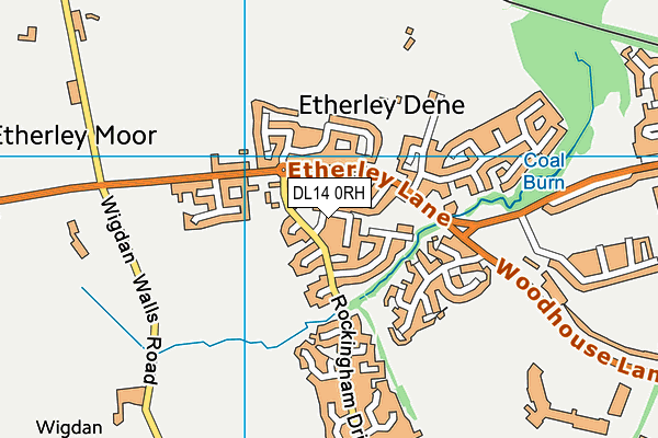 DL14 0RH map - OS VectorMap District (Ordnance Survey)