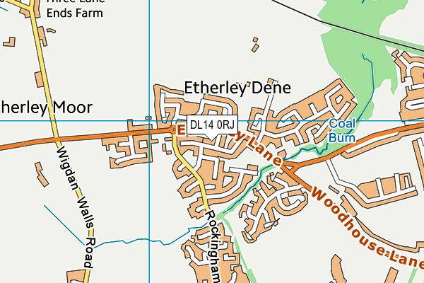 DL14 0RJ map - OS VectorMap District (Ordnance Survey)