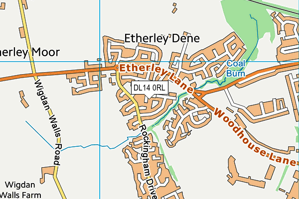 DL14 0RL map - OS VectorMap District (Ordnance Survey)
