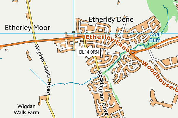 DL14 0RN map - OS VectorMap District (Ordnance Survey)