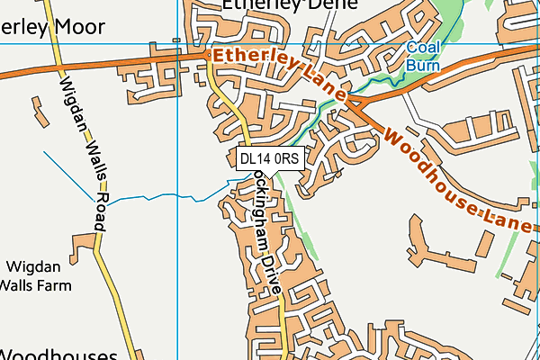 DL14 0RS map - OS VectorMap District (Ordnance Survey)