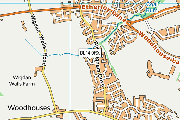 DL14 0RX map - OS VectorMap District (Ordnance Survey)