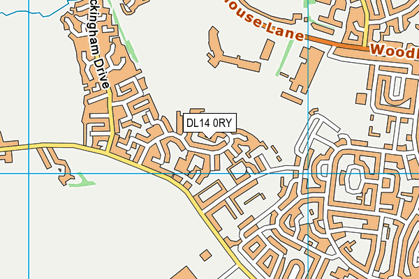 DL14 0RY map - OS VectorMap District (Ordnance Survey)