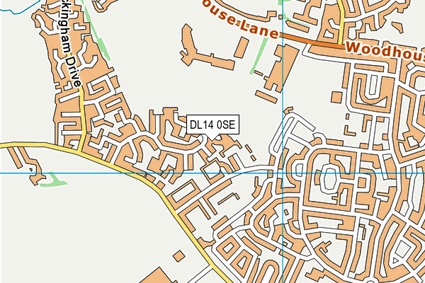 DL14 0SE map - OS VectorMap District (Ordnance Survey)