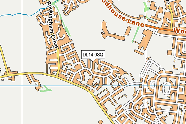 DL14 0SQ map - OS VectorMap District (Ordnance Survey)