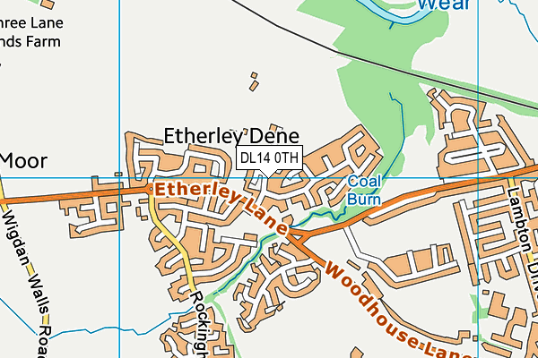 DL14 0TH map - OS VectorMap District (Ordnance Survey)