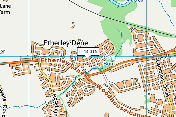 DL14 0TN map - OS VectorMap District (Ordnance Survey)