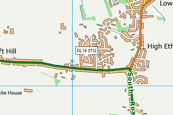 DL14 0TQ map - OS VectorMap District (Ordnance Survey)