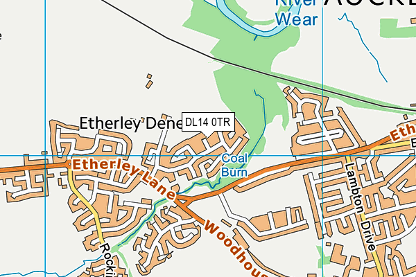 DL14 0TR map - OS VectorMap District (Ordnance Survey)