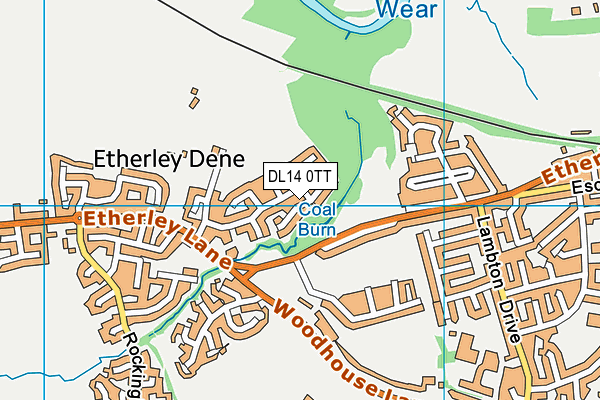 DL14 0TT map - OS VectorMap District (Ordnance Survey)