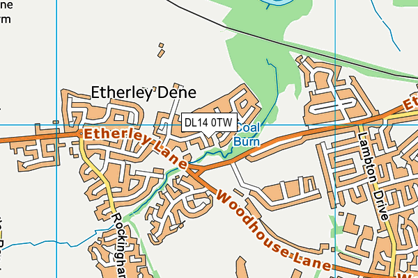 DL14 0TW map - OS VectorMap District (Ordnance Survey)