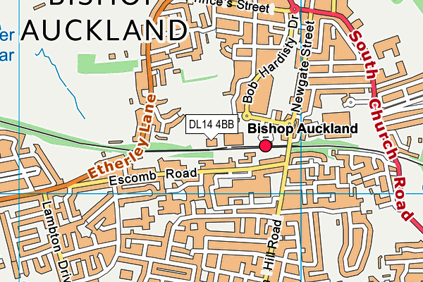 DL14 4BB map - OS VectorMap District (Ordnance Survey)
