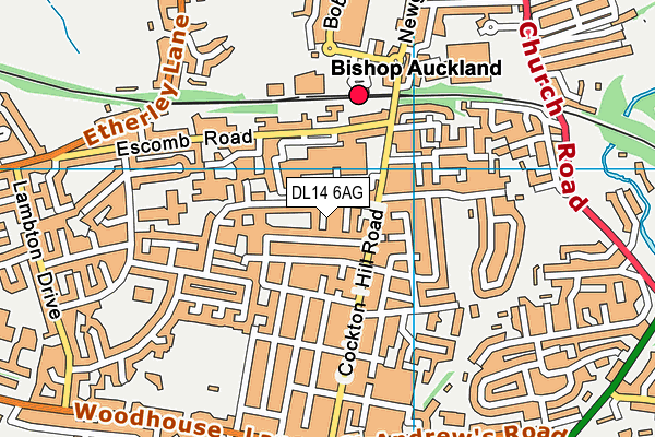 DL14 6AG map - OS VectorMap District (Ordnance Survey)