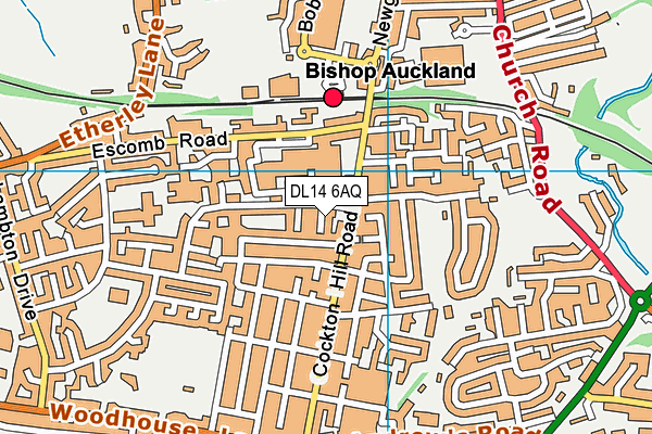 DL14 6AQ map - OS VectorMap District (Ordnance Survey)