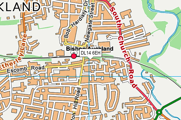 DL14 6EH map - OS VectorMap District (Ordnance Survey)