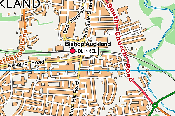 DL14 6EL map - OS VectorMap District (Ordnance Survey)