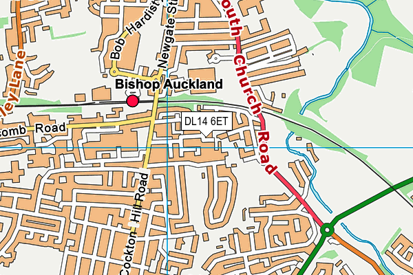 DL14 6ET map - OS VectorMap District (Ordnance Survey)