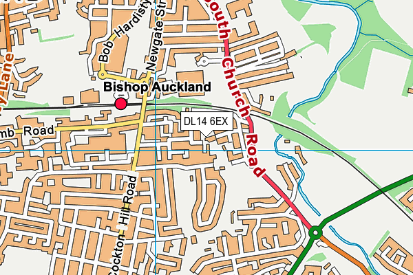 DL14 6EX map - OS VectorMap District (Ordnance Survey)