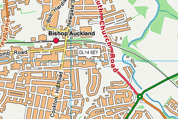 DL14 6EY map - OS VectorMap District (Ordnance Survey)